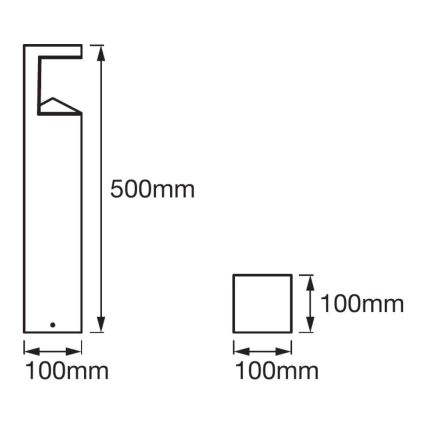 Ledvance - LED Lamp voor Buiten PYRAMID 1xLED/9W/230V IP44 50 cm