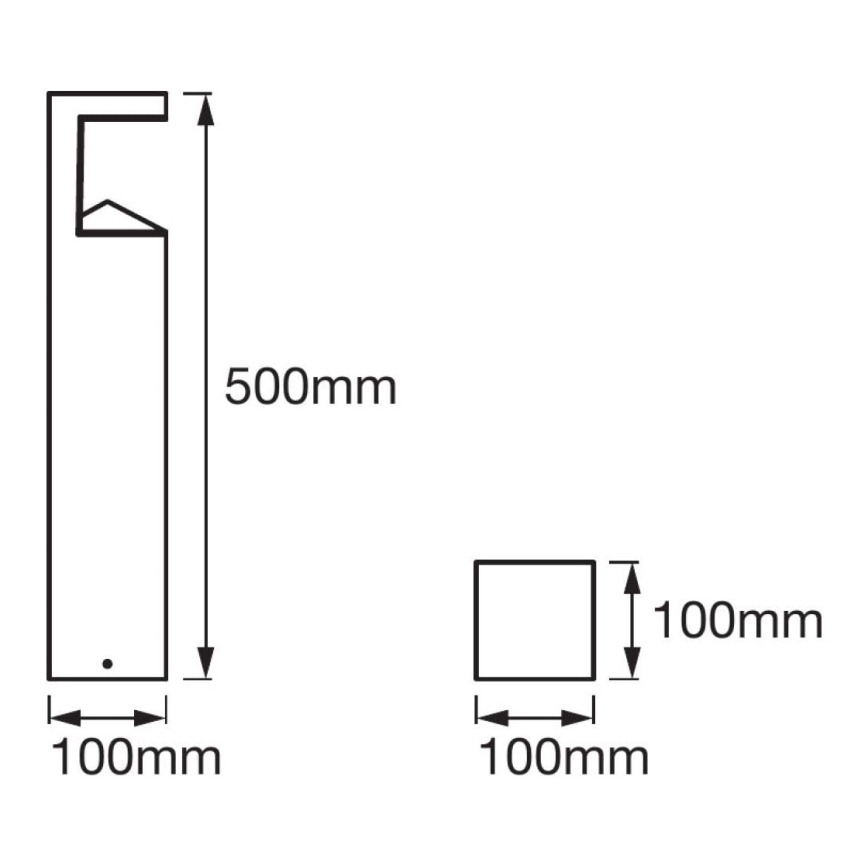 Ledvance - LED Lamp voor Buiten PYRAMID 1xLED/9W/230V IP44 50 cm