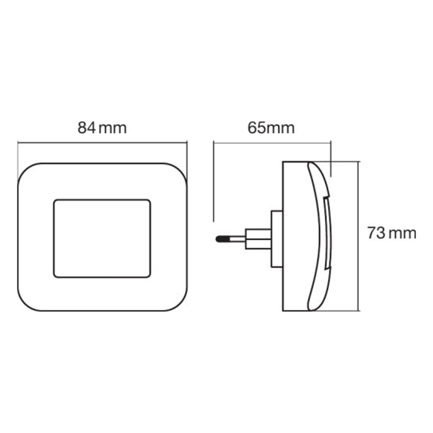 Ledvance - LED Nachtlamp met sensor LUNETTA LED/0,2W/230V 3000K