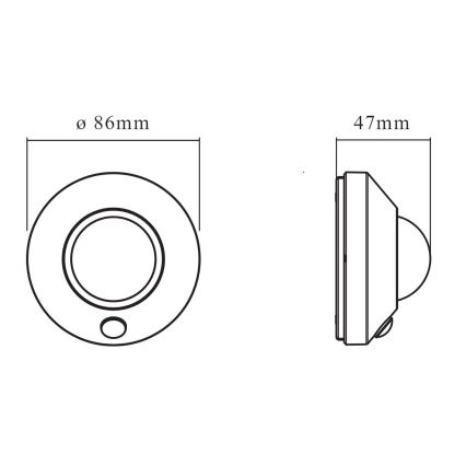 Ledvance - LED Nachtlamp met sensor NIGHTLUX LED/1,7W/3xAA 4000K