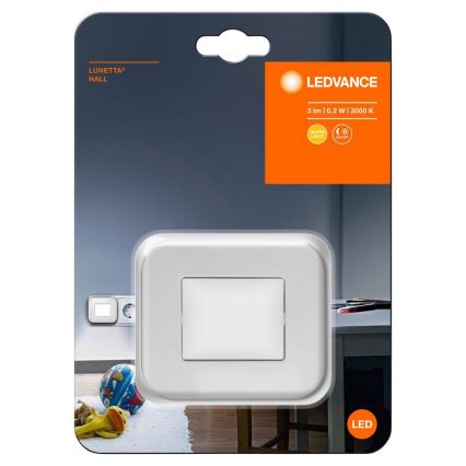 Ledvance - LED-nachtlampje met schemersensor LUNETTA LED/0,2W/230V 3000K