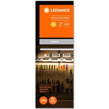 Ledvance - LED Plafondlamp met sensor BATTEN LED/14W/230V 120 cm