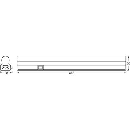 Ledvance - LED Onderbouwlamp met sensor BATTEN LED/4W/230V 32 cm