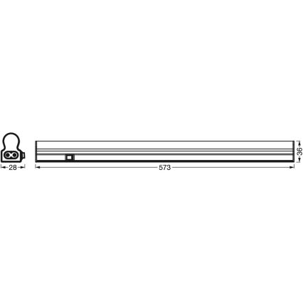 Ledvance - LED Plafondlamp met sensor BATTEN LED/8W/230V 60 cm
