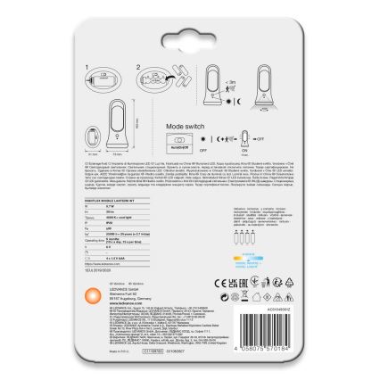 Ledvance - LED Oriëntatie Lamp met Sensor MOBILE LED/0,7W/4xAAA