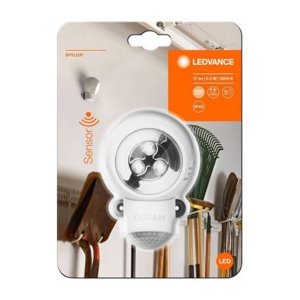 Ledvance -LED Oriëntatie lamp voor buiten met sensor SPYLUX LED/0,3W/3xAA IP43