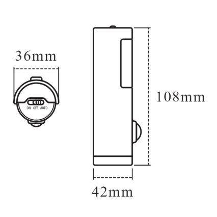 Ledvance - LED Oriëntatielamp met sensor NIGHTLUX LED/0,35W/3xAAA IP54