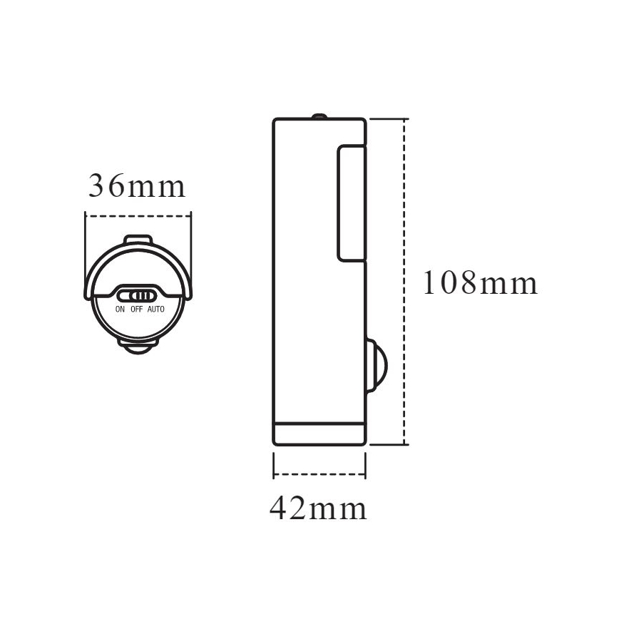 Ledvance - LED Oriëntatielamp met sensor NIGHTLUX LED/0,35W/3xAAA IP54