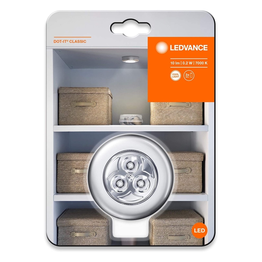 Ledvance - LED Oriëntatieverlichting aanraken DOT-IT LED/0,2W/3xAAA