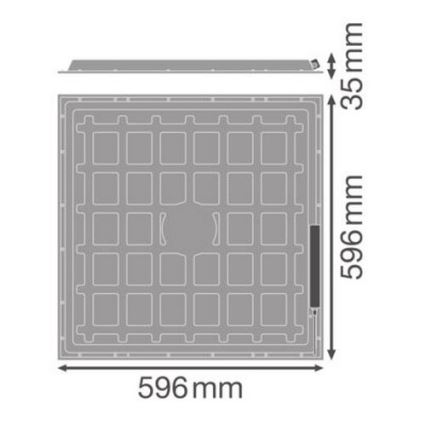 Ledvance - LED-paneel voor systeemplafond ESSENTIAL LED/36W/230V 6500K 60x60 cm