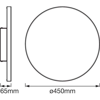 Ledvance - LED Plafondlamp dimbaar SMART + FRAMELESS LED / 28W / 230V 3.000K-6.500K Wi-Fi