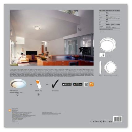 Ledvance - LED Plafondlamp dimbaar SMART+ MOON LED/32W/230V Wi-Fi