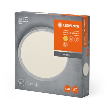 Ledvance - LED Plafondlamp met sensor PLATE LED/32W/230V 3000K