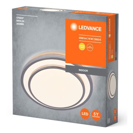 Ledvance - LED Plafondlamp ORBIS BERLIN LED/16W/230V zilver