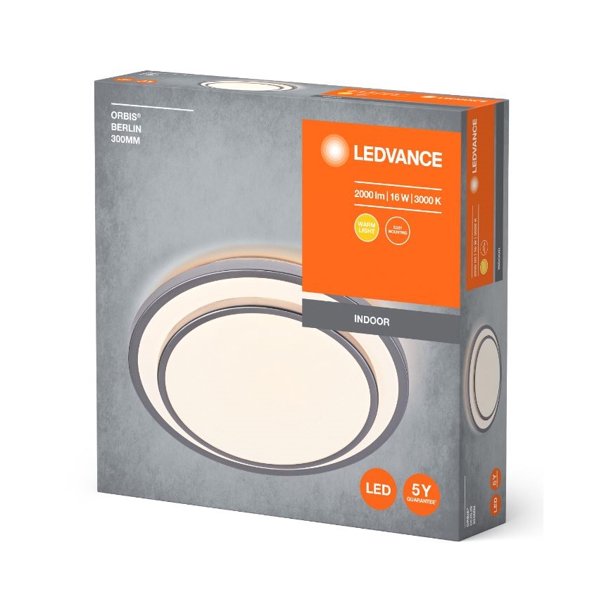 Ledvance - LED Plafondlamp ORBIS BERLIN LED/16W/230V zilver