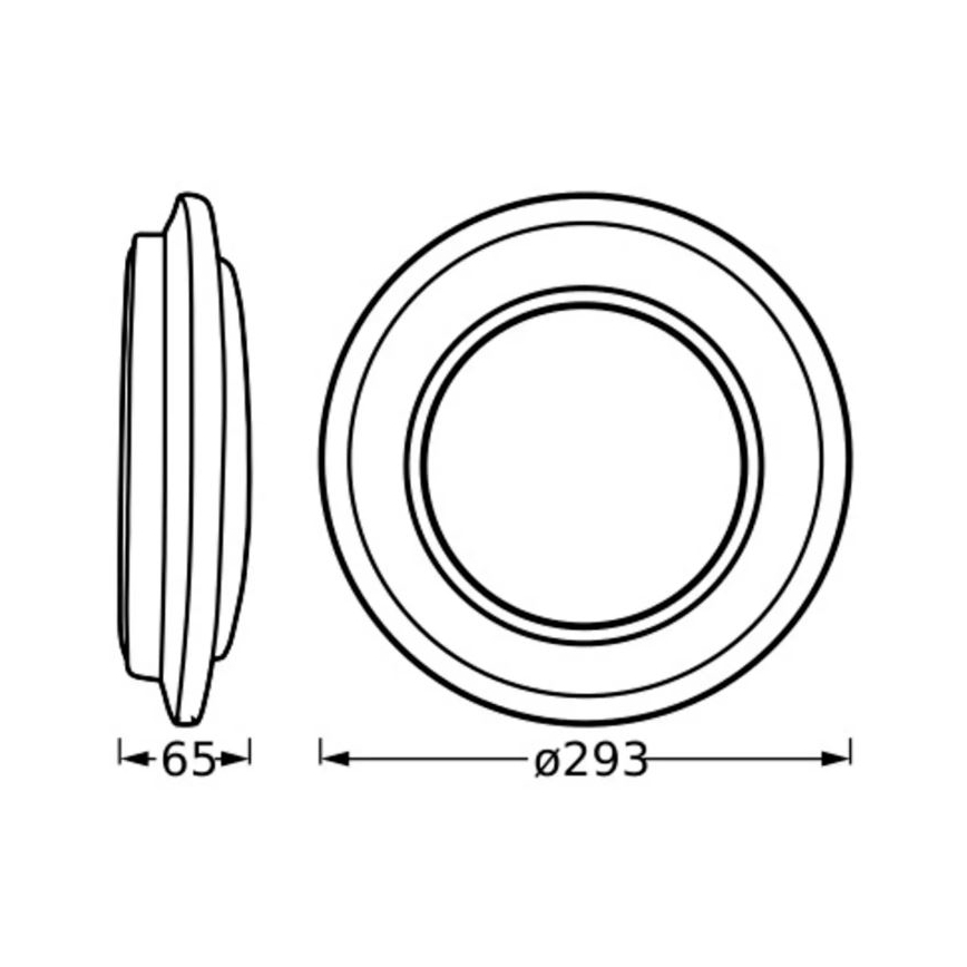 Ledvance - LED Plafondlamp ORBIS BERLIN LED/16W/230V zilver