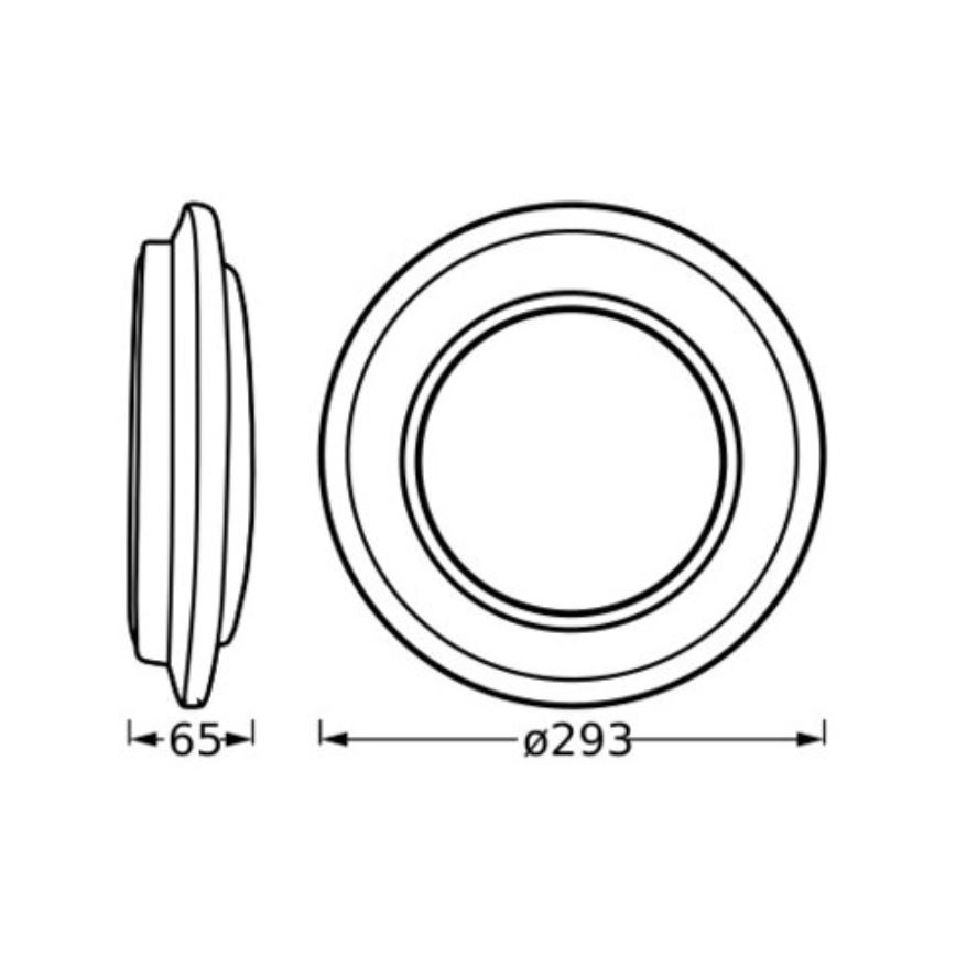 Ledvance - LED Plafondlamp ORBIS BERLIN LED/16W/230V zwart