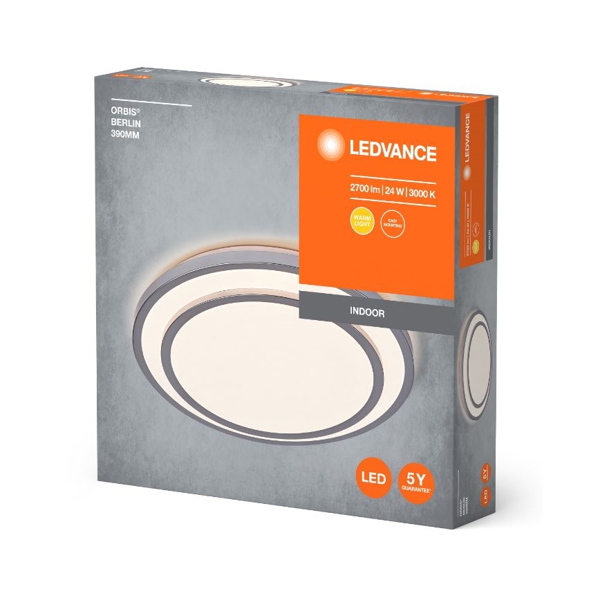 Ledvance - LED Plafondlamp ORBIS BERLIN LED/24W/230V zilver