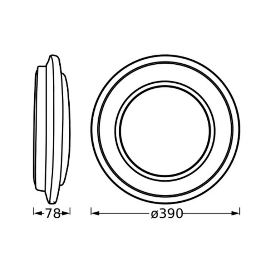 Ledvance - LED Plafondlamp ORBIS BERLIN LED/24W/230V zilver
