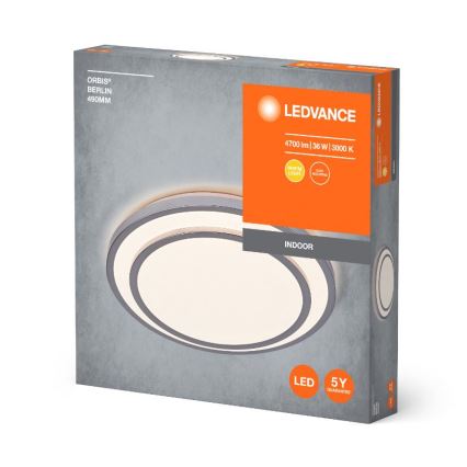 Ledvance - LED Plafondlamp ORBIS BERLIN LED/36W/230V zilver