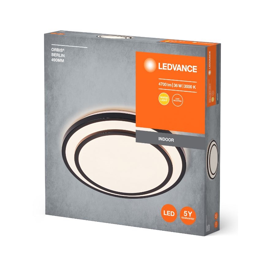 Ledvance - LED Plafondlamp ORBIS BERLIN LED/36W/230V zwart