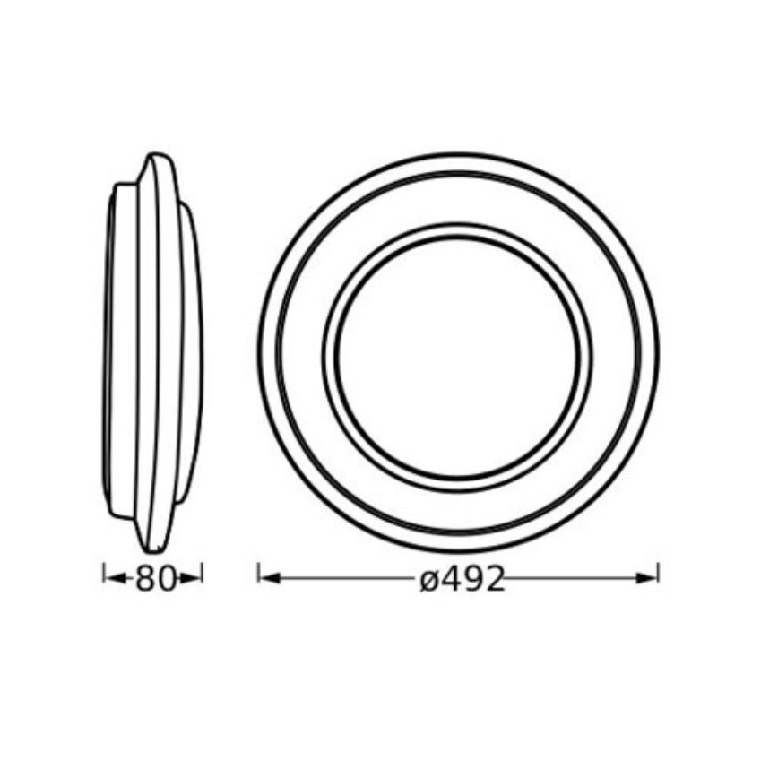 Ledvance - LED Plafondlamp ORBIS BERLIN LED/36W/230V zwart