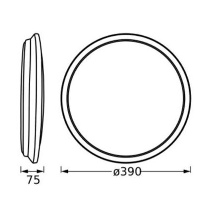 Ledvance - LED Plafondlamp ORBIS DUBLIN LED/24W/230V diameter 39 cm