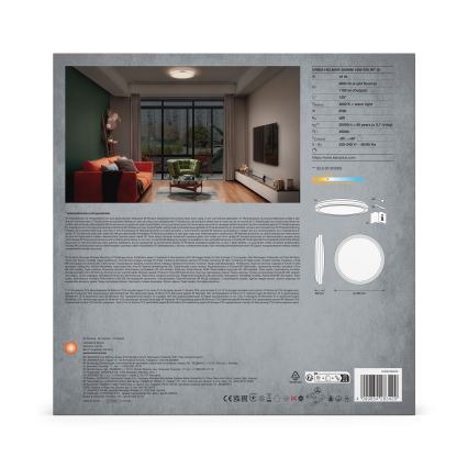 Ledvance - LED Plafondlamp ORBIS HELMAN LED/16W/230V diameter 29,5 cm zilver