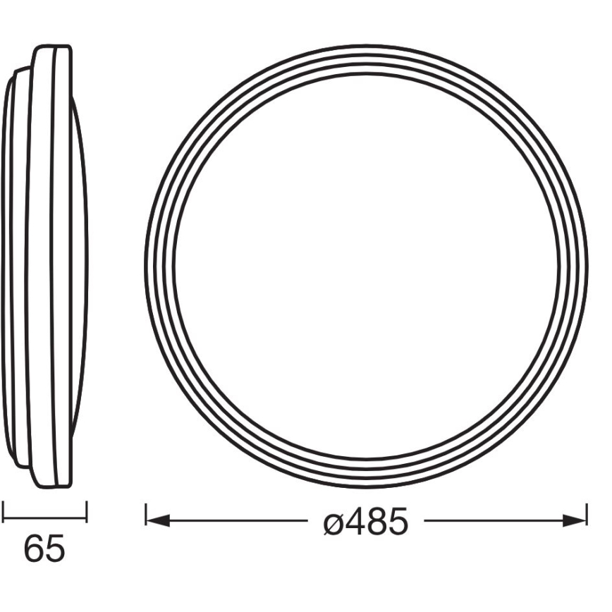 Ledvance - LED Plafondlamp ORBIS HELMAN LED/36W/230V diameter 48,5 cm zilver