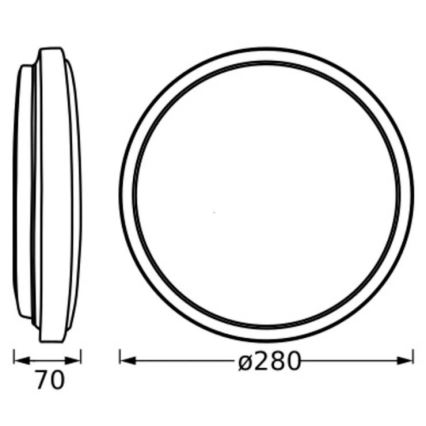 Ledvance - LED Plafondlamp ORBIS LONDON LED/16W/230V zwart