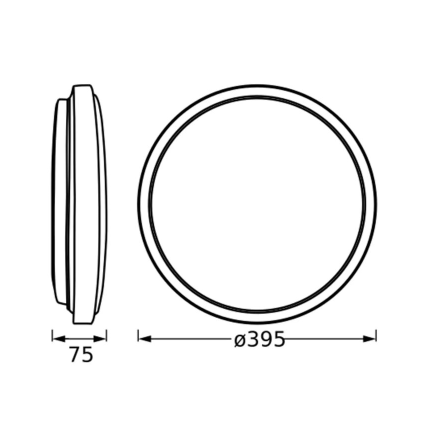 Ledvance - LED Plafondlamp ORBIS LONDON LED/24W/230V zwart