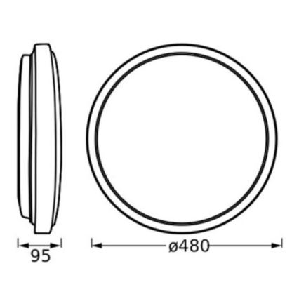 Ledvance - LED Plafondlamp ORBIS LONDON LED/36W/230V wit