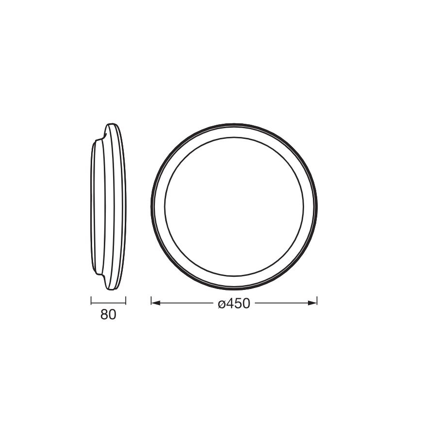 Ledvance - LED Plafondlamp ORBIS PEDERSON LED/24W/230V diameter 45 cm wit