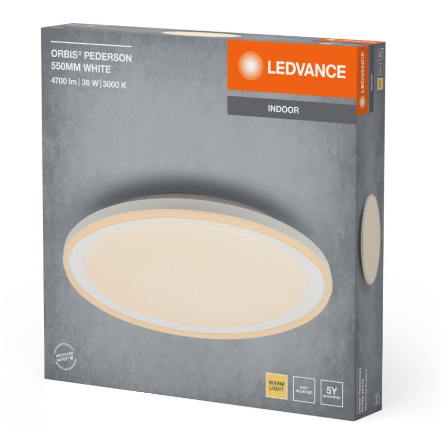 Ledvance - LED Plafondlamp ORBIS PEDERSON LED/36W/230V diameter 55 cm wit