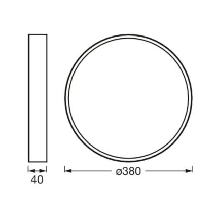 Ledvance - LED Plafondlamp ORBIS SLIM LED/24W/230V zwart