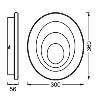 Ledvance - LED Plafondlamp ORBIS SPIRAL LED/27W/230V