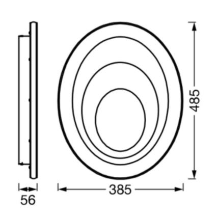 Ledvance - LED Plafondlamp ORBIS SPIRAL LED/37W/230V