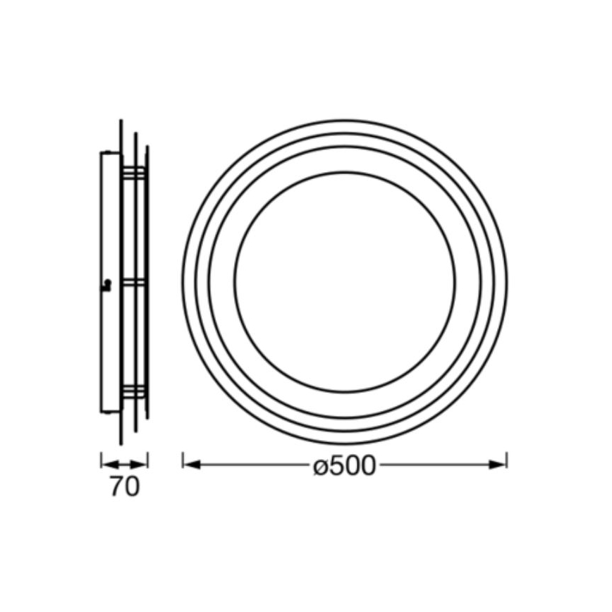 Ledvance - LED Plafondlamp ORBIS SPIRAL LED/38W/230V