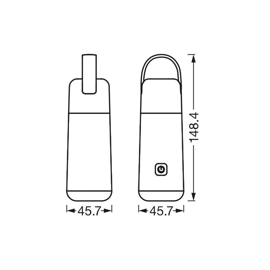 Ledvance - LED powerbank met zaklampfunctie MOBILE LED/0,5W/5V 1800 mAh 2xUSB