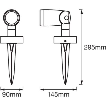 Ledvance - Verlenging set LED RGB Buitenlamp SMART + SPOT LED / 4,5W / 230V IP65 Wi-Fi