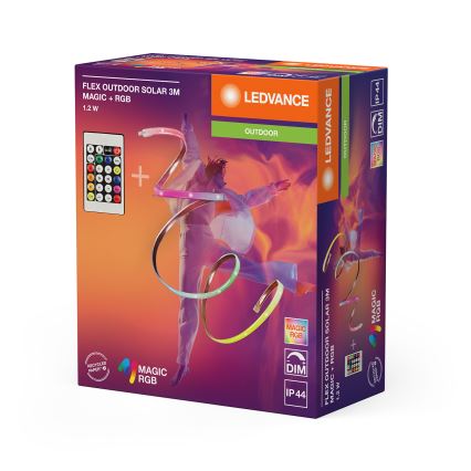 Ledvance - LED RGB dimbare zonne-LED-strip FLEX MAGIC 3m LED/1,2W/3,7V 2000 mAh IP44 + afstandsbediening