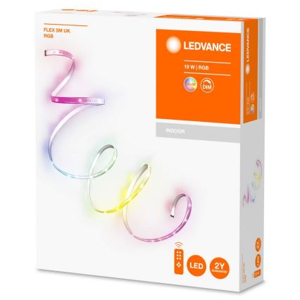 Ledvance - LED RGB Dimbare strip FLEX 5m LED/19W/230V + afstandsbediening