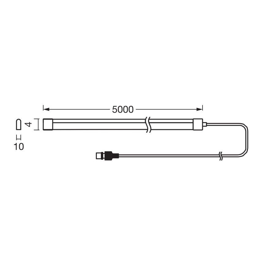 Ledvance - dimbare RGB-LED-strip op zonne-energie FLEX MAGIC 5 m LED/1,6W/3,7V 2000 mAh IP44 + afstandsbediening