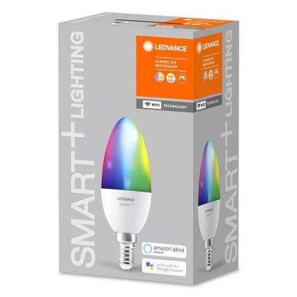 Ledvance - LED RGB Lamp dimbaar SMART + E14/5W/230V 2700K-6500K