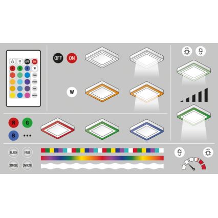 Ledvance - LED RGB Plafondlamp dimbaar LED/38W/230V + AB