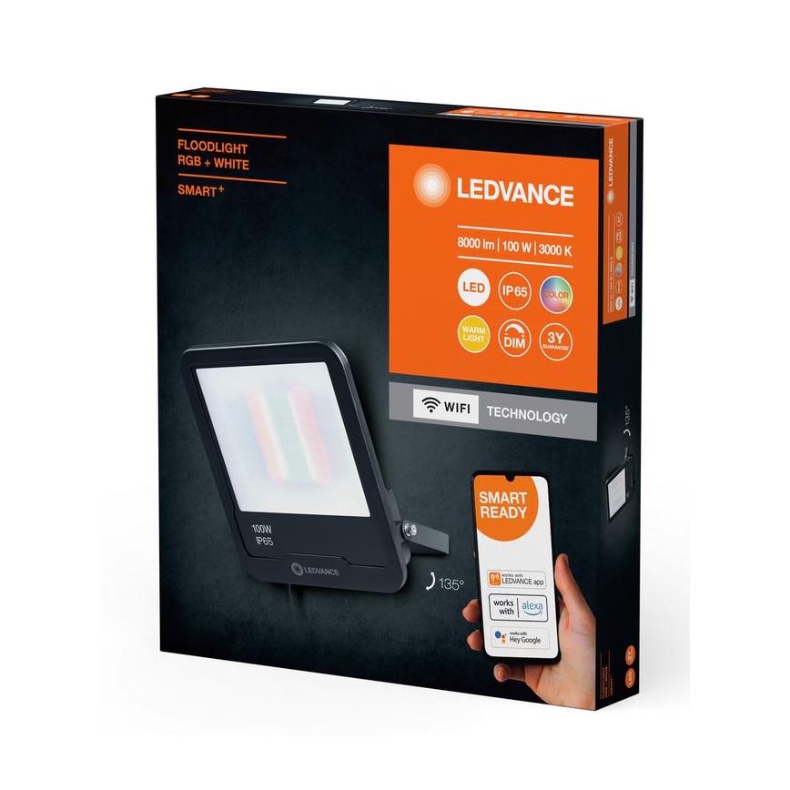 Ledvance - LED RGBW Dimbaar buitenshuis Schijnwerper SMART+ FLOODLIGHT LED/100W/230V IP65 Wi-Fi