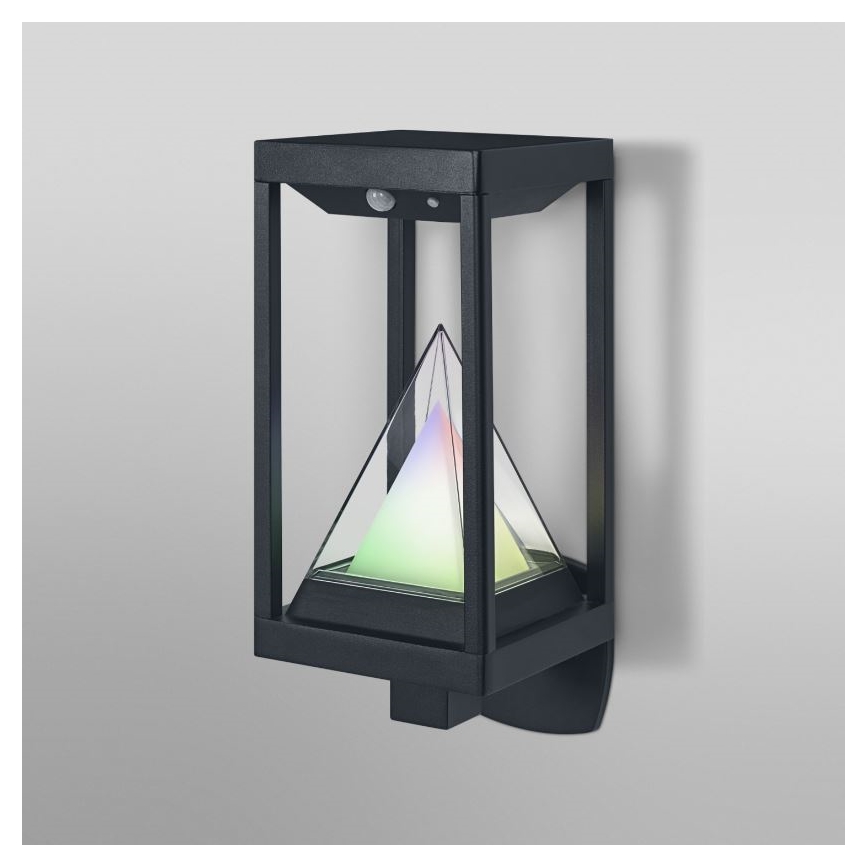 Ledvance - LED RGBW Dimbare solar wandlamp met sensor SMART+ ALPS LED/6W/3,7V 3000K IP44
