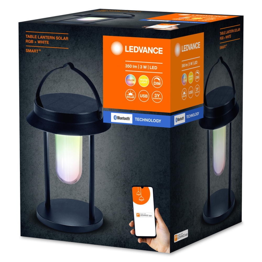 Ledvance - LED RGBW Dimbare lamp op zonne-energie SMART+ TABLE LED/3W/3,7V 2200 mAh IP44