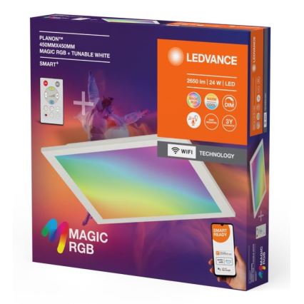 Ledvance - LED RGBW Dimbare plafondlamp SMART+ MAGIC LED/24W/230V 2700-6500K Wi-Fi + afstandsbediening