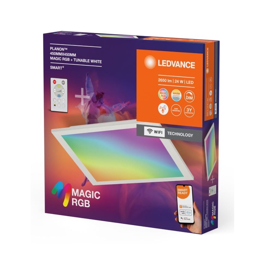 Ledvance - LED RGBW Dimbare plafondlamp SMART+ MAGIC LED/24W/230V 2700-6500K Wi-Fi + afstandsbediening